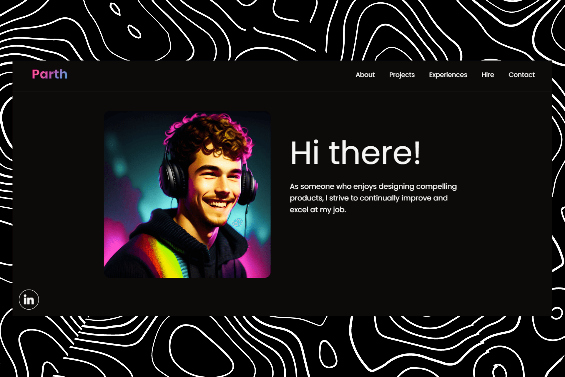 Portfolio website Project screenshot
